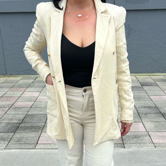 Valentina Shah Cream Blazer size 2 - Picture 2 of 11